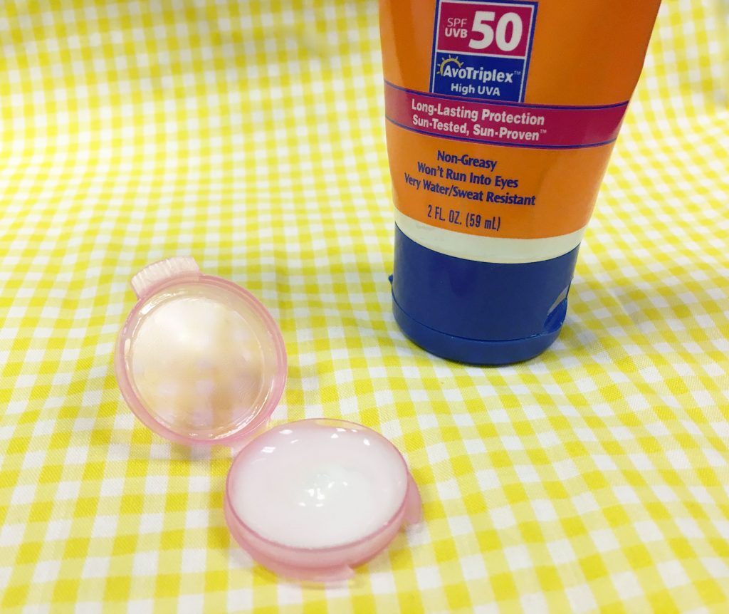 lacons sample container sunscreen