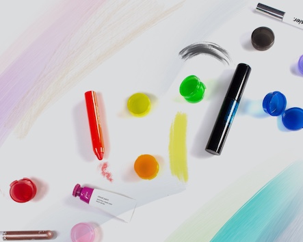 Colorful Lacons Beauty Containers with Cosmetics